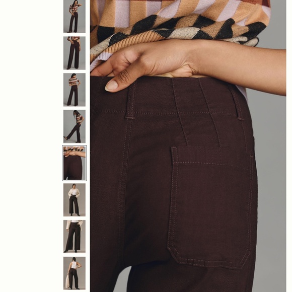 Maeve Chocolate Wide-Leg Pants - Picture 5 of 6